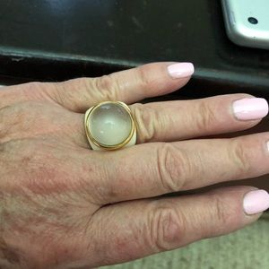 Asha ivory enamel ring